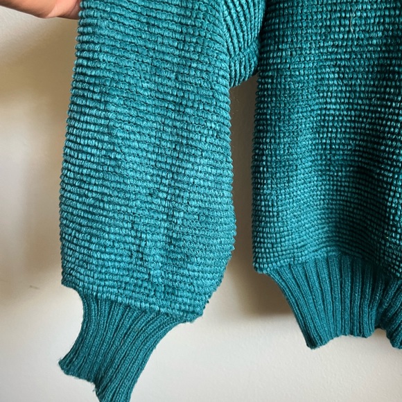 Vintage Velour Pullover Sweater Thick Chunky Warm Cozy Textured Boho Size Medium - Picture 7 of 9